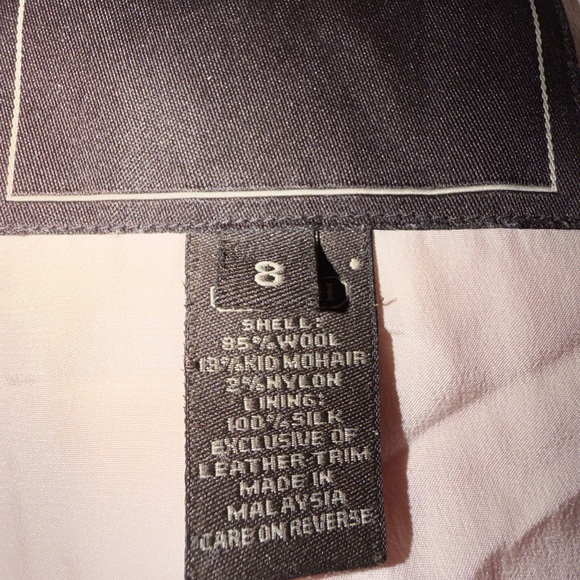 Coach Pink Herringbone Pea Coat - Picture 5 of 6